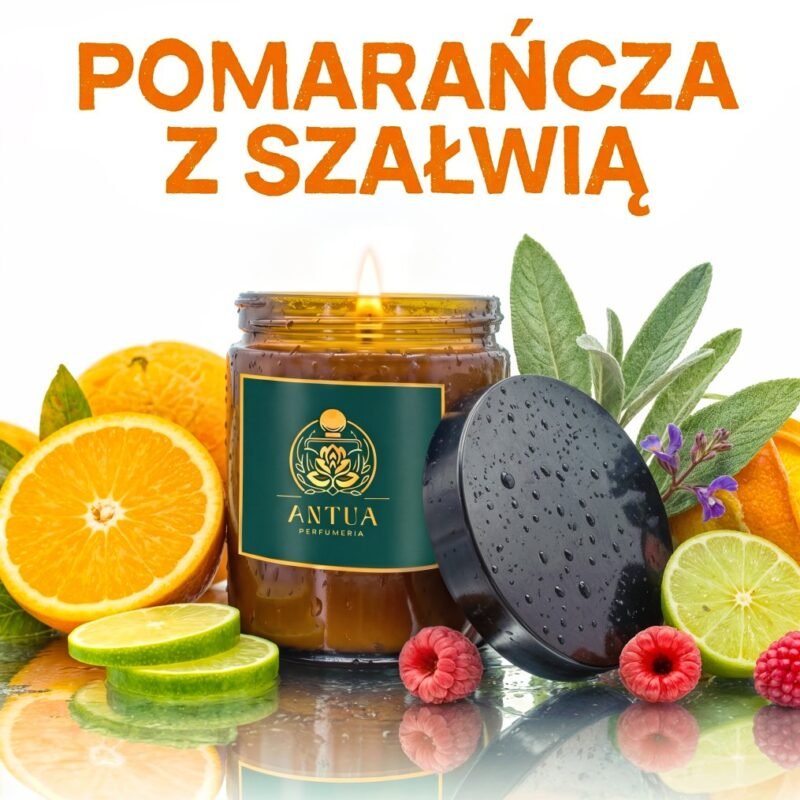 Świeca Sojowa - Pomarańcza z Szałwią